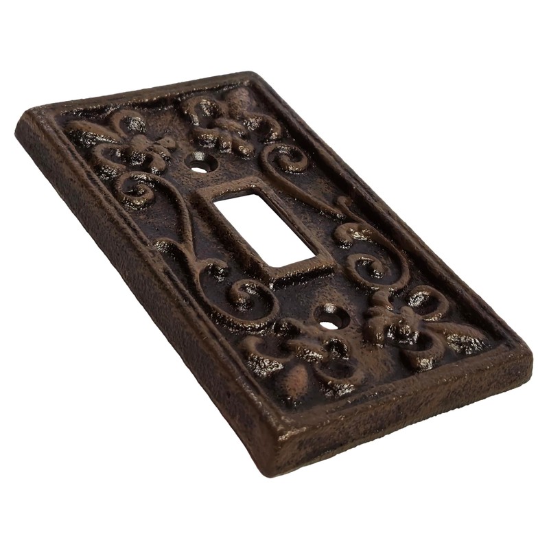 Lulu Decor, Fleur De Lis Cast Iron Switch Plate in