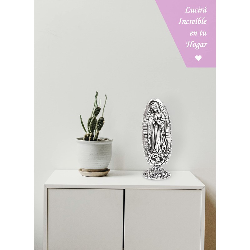 Eucaris - Virgen de Guadalupe Estatua Decorativa con Base, Virgen