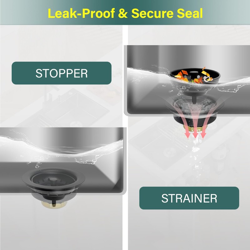 MAX DISPOSER Kitchen Sink Drain Assembly 3-1/2 Inch - Kitchen