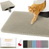 Waterproof Cat Litter Mat, Double Layer EVA, Odor-Free Large Grid,