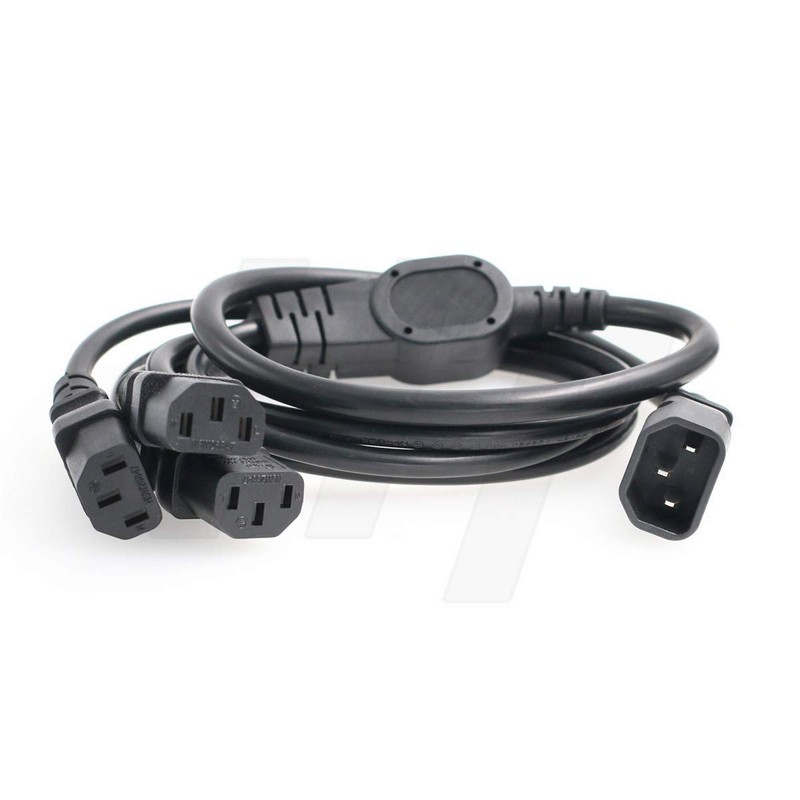 HTcable UPS PDU Computer PC Power Splitter Cord C14 to