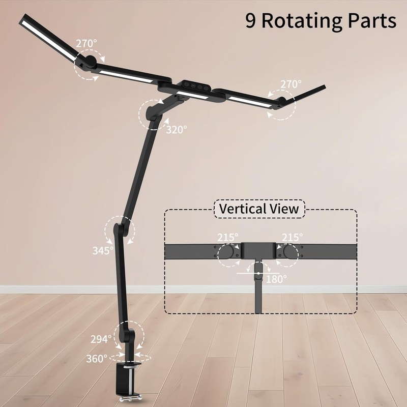 EPABINA Architect Desk Lamp with 5 Light Bars for Home