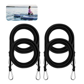 Foam Water Pad Mat Bungee Cord (4-Pack, 119 Inch) – Floating Mat Tether Kit with Carabiners, Secure Mooring Cord for Foam Lake Mats, Lily Pads, Boats & Watercraft – Prevents Drifting Away