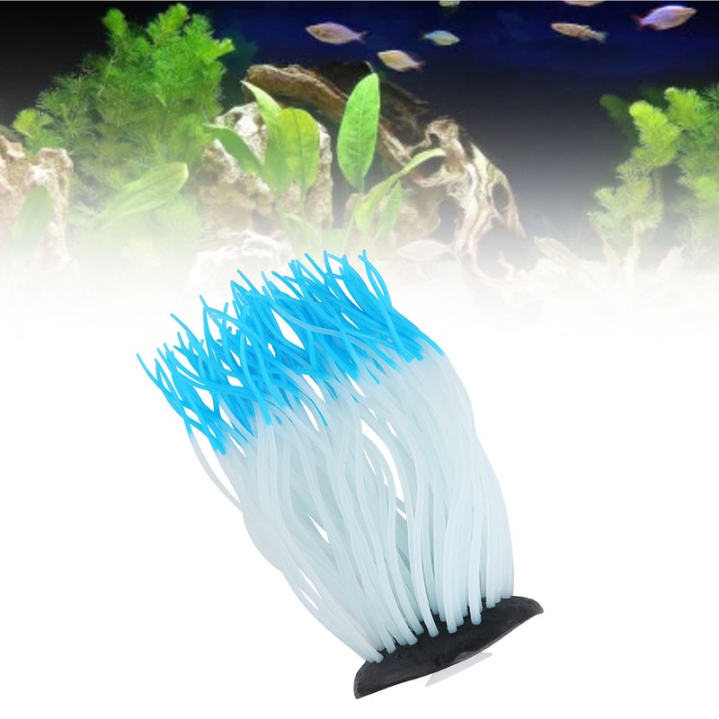 Simulation Artificial Silicone Sea Anemone Coral Ornament for Aquarium Fish