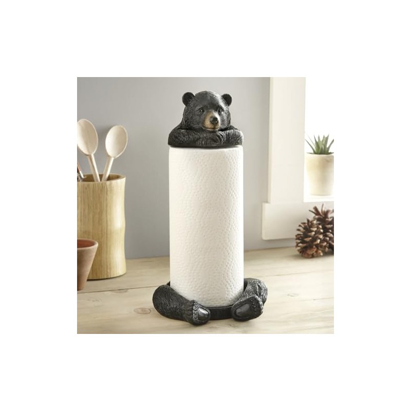 BLACK FOREST DECOR Whimsical Bear Paper Towel Holder