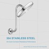 OFFO Shower Head Extension Arm 12 in, S Shaped Shower