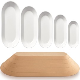 Sunnychicc 5 Pcs Ceramic Mold for Clay Wooden Pottery Molds Clay Molds for Pottery Ceramic Plate Pottery Molds for Clay Slump Molds Pottery Tools for Handbuilding Craft(Oval,11.61-16.34")