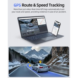 4K Dash Cam Front and Rear, 5G WiFi & GPS & 64GB Card, 1.5" IPS Display Dash Camera for Cars, 4K+1080P Dual Car Dashcam with 24H Parking Mode, Night Vision, G-Sensor, Loop Recording, WDR, 170° Angle