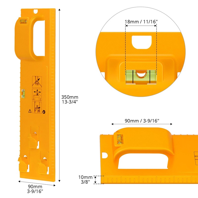 QWORK® Picture Hanging Tool with Built-in Levels – Easy Hang