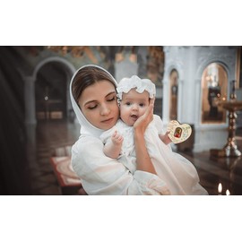 Herz für Mädchen mit Schutzengel als Geschenk zur Geburt oder Taufe/Dekoration fürs Kinderzimmer aus Holz