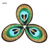 12pcs Peacock Feathers Embroidered Patches DIY Crafts Set Clothes Bags