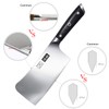 SHAN ZU Hackmesser Fleichmesser Chinesisches Hackmesser 17.8cm 21 ° Klinge