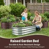 2PC Galvanized Planter Raised Garden Bed, 4x2x1ft Silver