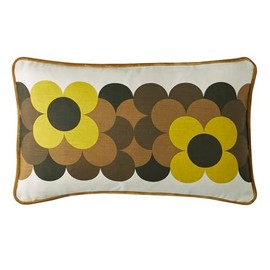 Orla Kiely Cushion - Retro Flower Stripe - 100% Cotton 30cm x 50cm (Dune: 30cm x 50cm)