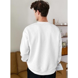 Meilicloth Men's Raglan Sweatshirt Long Sleeve Crew Neck Casual Pullover, White