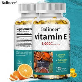 Vitamin E Oil Soft Capsules 1 000 IU per serving Easy to absorb essential antioxidant supplement - Skin immune health - Non-GMO, 1 piece, 120 servings / 비타민 E 오일 소프트 캡슐 1인분당 1 000IU 필수 항산화 보충제 흡수 용이 - 피부 면역 건강 - Non-GMO, 1개, 120회분