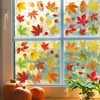 6 Sheets Fall Leaves Window Clings for Glass Windows Double-Side