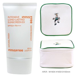 Innisfree Intensive Long Lasting Sunscreen EX+Play Green Cosmetic Pouch (Green) / 이니스프리 인텐시브 롱래스팅 선스크린 EX+플레이그린 화장품 파우치 (그린)