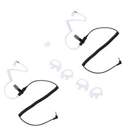 Klykon Earpiece for Law Enforcement Police Earpiece 3.5 mm 1 pin Listen Only Acoustic Tube Surveillance Headset with Two Pair Medium Earmolds for 2 Way Radios