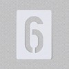 Stencil Single Number 6 Digits Height: 25 cm Number for