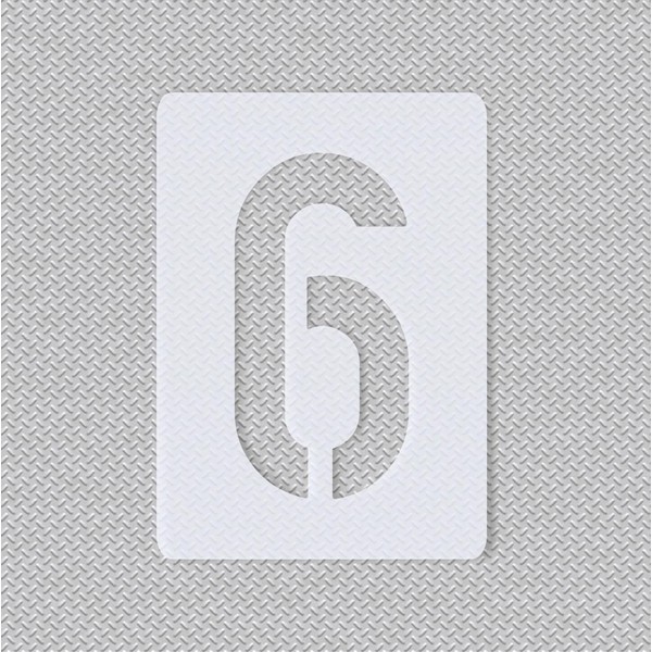 Stencil Single Number 6 Digits Height: 25 cm Number for