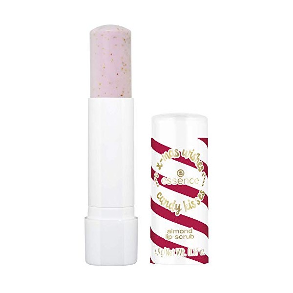 essence x-mas wishes candy kisses almond lip scrub, Nr. 01 Candy Cane I Get A Kiss?, pink (4,9g)