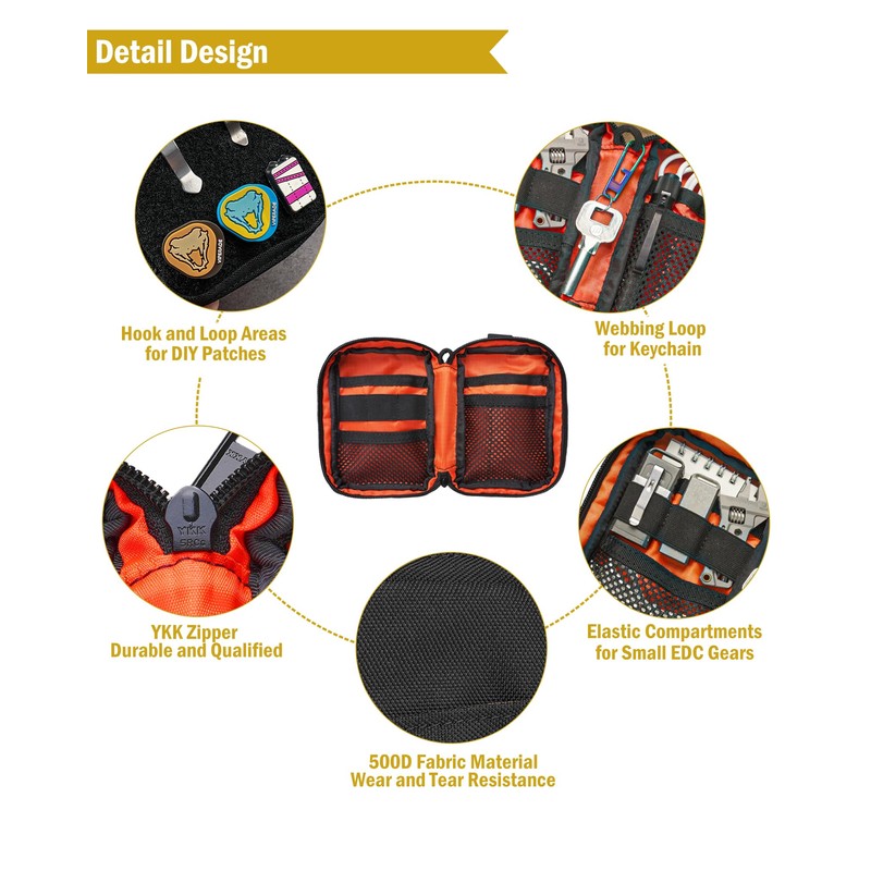 VIPERADE VE26 EDC Pouch, Small EDC Organizer Pouch, Men's EDC