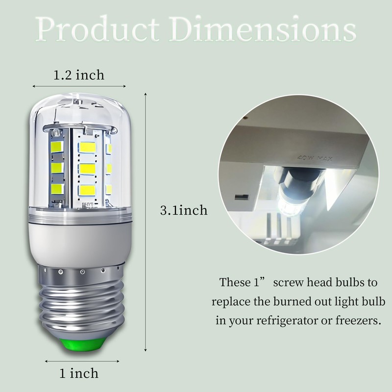 Fognor 5304511738 KEI D34L Refrigerator Bulb Replacement for Electrolux Kenmore