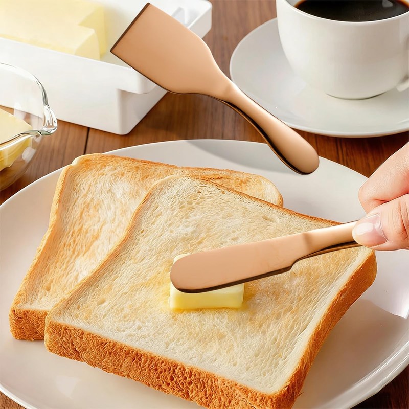 A · HOUSEWARE Copper Cheese Knives Set 7 Pieces Stainless