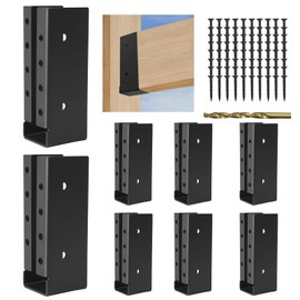 Concealed Joist Hanger 8PCS,2"x6" Outdoor Concealed-Flange Joist Bracket,2"x6" Railing Brackets,Q235B Steel Powder-Coated Framing Bracket Fit for Beam,Swing, Handrail,Fence