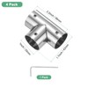 M METERXITY 4-Pack Structural Pipe Connector, Tee Pipe Fittings Stainless