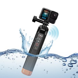 REYGEAK Floating Selfie Stick Hand Grip,with Bluetooth Remote Control,Underwater Handle Stick with Lanyard, Waterproof Monopod for GoPro Accessories Hero 13/12/11/10/9 Action Camera