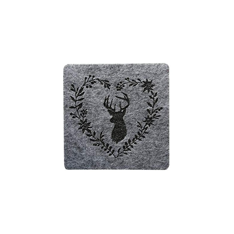 Boltze Home Collections Coasters Leopold Grey 10 x 10 cm