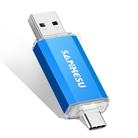 SANKESU USB C Drive 256GB, USB C 3.1 Thumb Drive with Type-A & Type-C OTG USB C Flash Drive, Dual OTG Memory Stick Compatible with PC/Laptop/Macs/Type C Cell Phone/Tablet