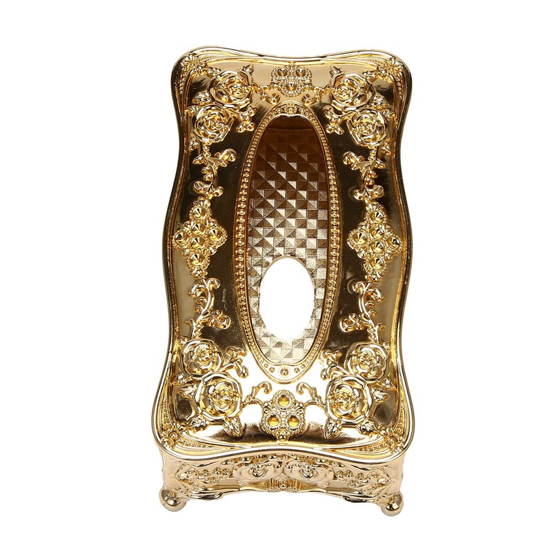 XIAOJUN Gold Acrylic Tissue Box Hotel Restaurant Napkin Holder Household