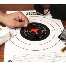 ChromaLabel 1 Inch Permanent Round Target Pasters for Shooting and Marksmanship, 1000 Labels per Dispenser Box, Black