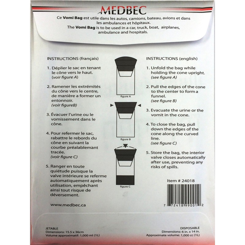 Disposable Emesis Bag, Airsickness Bag, Urine Bag, Vomit Bag, Barf