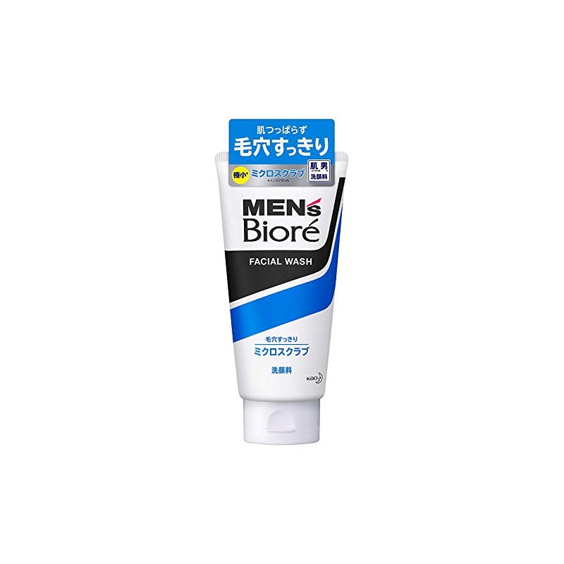 Kao Men's Biore Micross Scrub Face Wash, 4.6 oz (130