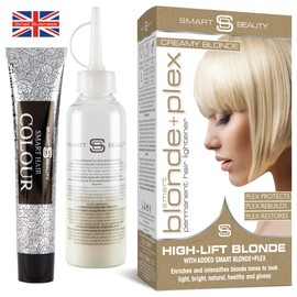 Cream Blonde Hair Dye with Plex Hair Care Conditioner, Permanent Hair Colour with a Natural, Cream Colour, Vegan Hair Dye, Cruelty Free, Smart Beauty Hair Colour