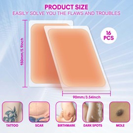 ZZBUY 16PCS Tattoo Cover Up Patch Waterproof Ultra-Thin Tattoo Cover Up Tape Invisible Concealer Stickers