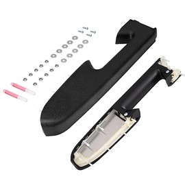 Kit de reparación de apoyabrazos lateral izquierdo del conductor DriveMedley compatible con panel de puerta interior Chevy Silverado GMC Sierra 2010-2013 con manija de liberación debajo del