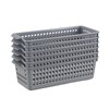 Ggbin Slim Plastic Storage Basket, 6 Packs Small Desktop Organizer
