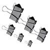 jojofuny 130Pcs Black Binder Clips Assorted for Home Office School