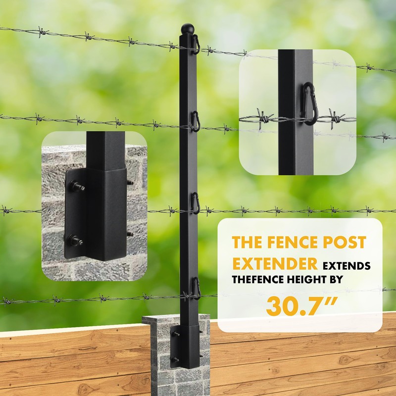 TPHUC Fence Post Extender, 31'' Barbed Wire Extension Arms for