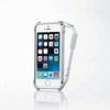 ELECOM iPhone5 5s用カラビナバンパーケース シルバー 保護フィルム付 PS-A12ALBKSV