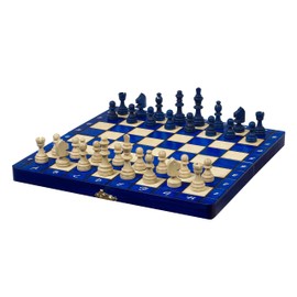 Sunrise Chess Small Lux Magnetic Chess Figures with Magnet Perfect for on the Go Comfortable Gameplay Traditional Look Made of Wood Well Balanced