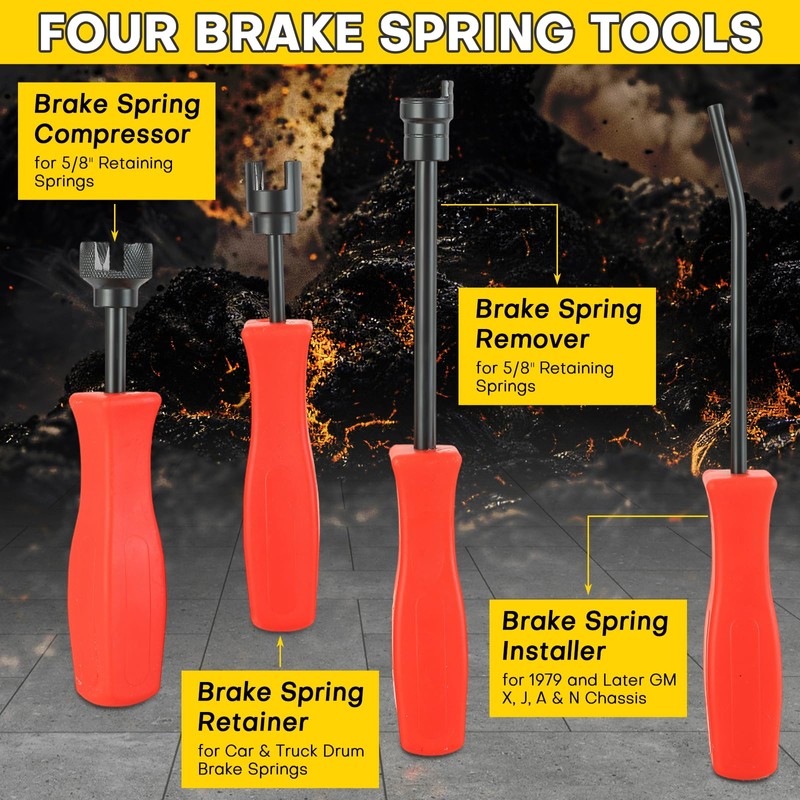 Acymner 8PCS Drum Brake Tool Kit | Drum Brake Tool,