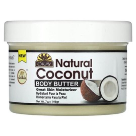 OK Pure Naturals Natural Coconut Body Butter 198g (7oz) OKA-02077, 198g / 오케이 퓨어 내추럴스 천연 코코넛 바디 버터 198g(7oz) OKA-02077, 198g