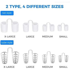 Snore Stopper, 8 Sets Nose Separators Against Snoring, Anti Snoring Device, Anti Snoring Nose, 4 Sizes Novel Nose Separator