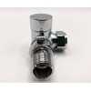 Greenedhouse Sofia Chrome Central Heating Corner Valve for Radiators and